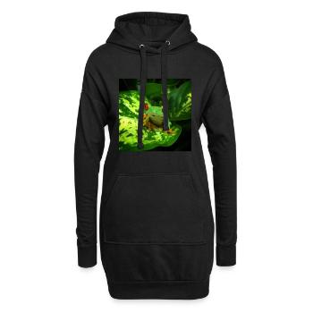 Red Eyed Tree Frog Owner Exotic Pet Wildlife - Sweat-shirt à capuche long Femme - noir - Devant