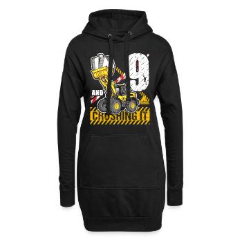 Ich bin 9 & Crushing It 9th Birthday Boys Bagger - Hoodie-Kleid - Schwarz - Vorne