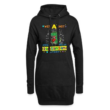 Wer A Sagt Muss Auch Ramsamsam Sagen Kita Erzieher - Hoodie-Kleid - Schwarz - Vorne