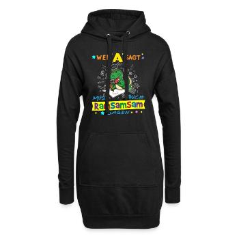 Wer A Sagt Muss Auch Ramsamsam Sagen Kita Erzieher - Hoodie-Kleid - Schwarz - Vorne