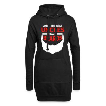 Les meilleurs oncles ont une barbe - Sweat-shirt à capuche long Femme - noir - Devant