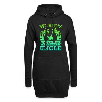 L’oncle le plus correct du monde - Sweat-shirt à capuche long Femme - noir - Devant