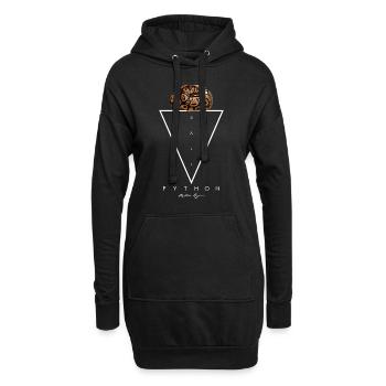 Ball Python Geometrischer moderner Schlangenwärter - Hoodie-Kleid - Schwarz - Vorne