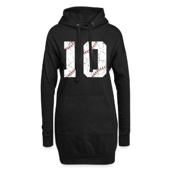 Kinder 10. Geburtstag Baseballspieler 10 Jahre alt - Hoodie-Kleid - Schwarz - Vorne