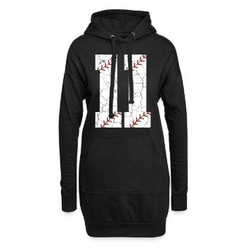 Kinder 11. Geburtstag Baseballspieler 11 Jahre alt - Hoodie-Kleid - Schwarz - Vorne