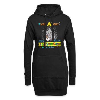 Wer A Sagt Muss Auch Ramsamsam Sagen Kita Erzieher - Hoodie-Kleid - Schwarz - Vorne