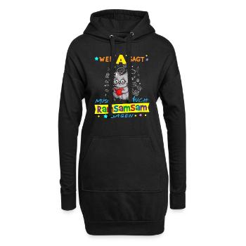 Wer A Sagt Muss Auch Ramsamsam Sagen Kita Erzieher - Hoodie-Kleid - Schwarz - Vorne