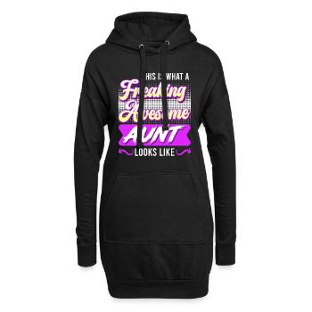 So sieht eine richtig tolle Tante aus Nichte Tante - Hoodie-Kleid - Schwarz - Vorne