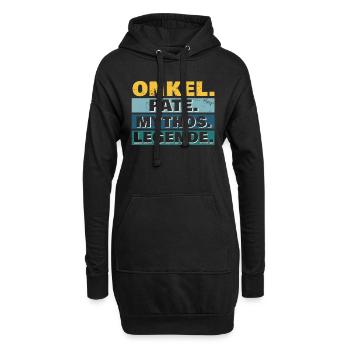 Onkel Pate Mythos Legende cooler Onkel - Hoodie-Kleid - Schwarz - Vorne