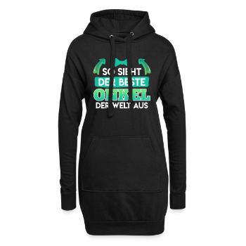 So sieht der beste Onkel der Welt aus - Hoodie-Kleid - Schwarz - Vorne