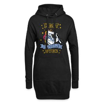 Meilleur oncle de tous les temps Bodybuilder Oncle Licorne Oncle - Sweat-shirt à capuche long Femme - noir - Devant