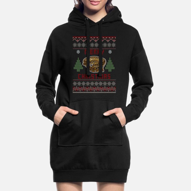 Burmese Python Christmas Hoodie Dress