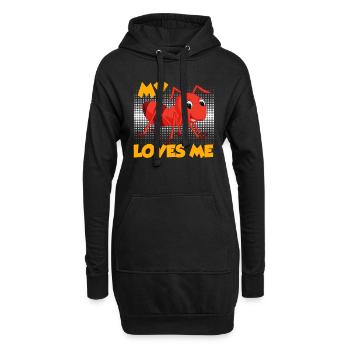 Ma tante m’aime Fourmi Tante Meilleure tante - Sweat-shirt à capuche long Femme - noir - Devant