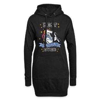 Bester Onkel ever Bodybuilder Onkel Einhorn Onkel - Hoodie-Kleid - Schwarz - Vorne