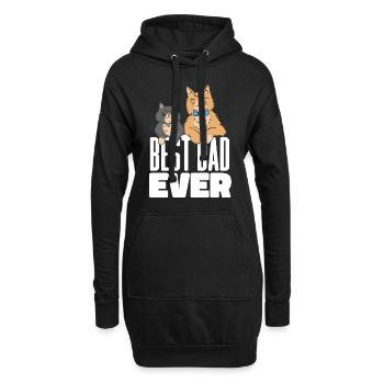 Meilleur Cat Dad Ever Funny Cat Daddy Fathers Day Gift - Sweat-shirt à capuche long Femme - noir - Devant