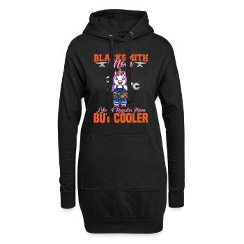 La mère forgeron aime une maman régulière mais plus cool - Sweat-shirt à capuche long Femme - noir - Devant