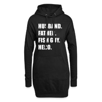 Rétro Poissonnier Aquariophile Fête des Pères - Sweat-shirt à capuche long Femme - noir - Devant