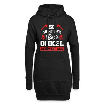 So sieht der beste Onkel der Welt aus - Hoodie-Kleid - Schwarz - Vorne