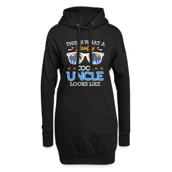 So sieht ein richtig cooler Onkel aus - Hoodie-Kleid - Schwarz - Vorne