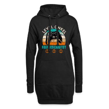 Level Onkel freigeschaltet Onkel - Hoodie-Kleid - Schwarz - Vorne