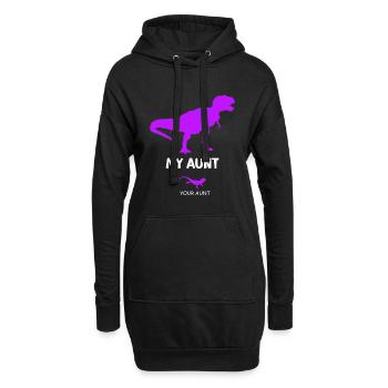 Ma tante Votre tante Dinosaure Super tante - Sweat-shirt à capuche long Femme - noir - Devant
