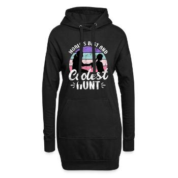La tante la plus cool et la meilleure du monde Oncle Tante - Sweat-shirt à capuche long Femme - noir - Devant