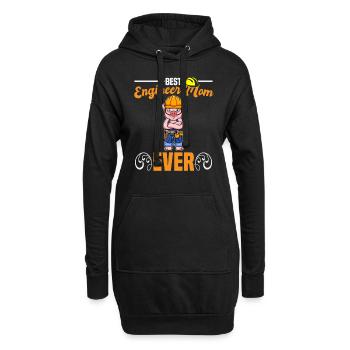 Meilleure maman ingénieure Jamais ouvrière de la construction Maman - Sweat-shirt à capuche long Femme - noir - Devant