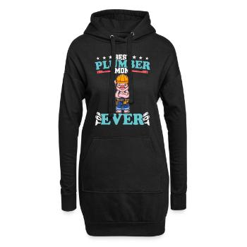Meilleure maman plombier de tous les temps Artisanat de technicien en plomberie - Sweat-shirt à capuche long Femme - noir - Devant
