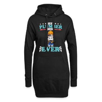 Meilleure maman plombier de tous les temps Artisanat de technicien en plomberie - Sweat-shirt à capuche long Femme - noir - Devant