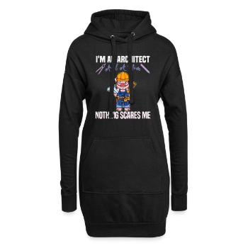 I'm An Architect And A Mom Nothing Scares Me - Hoodie-Kleid - Schwarz - Vorne
