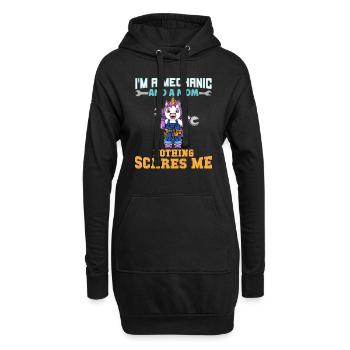 I'm A Mechanic And A Mom Nothing Scares Me - Hoodie-Kleid - Schwarz - Vorne