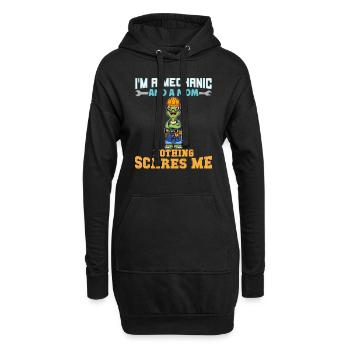 I'm A Mechanic And A Mom Nothing Scares Me - Hoodie-Kleid - Schwarz - Vorne