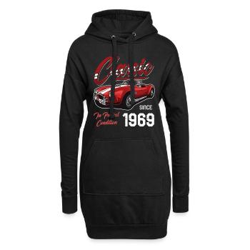 Je ne suis pas vieux Je suis une voiture classique vintage née en 1969 - Sweat-shirt à capuche long Femme - noir - Devant