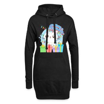 Joyeux Catmas Chats Enfants - Sweat-shirt à capuche long Femme - noir - Devant