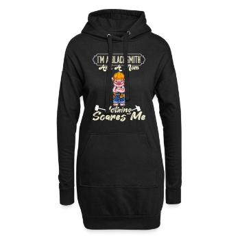Je suis un forgeron et une maman rien ne me fait peur - Sweat-shirt à capuche long Femme - noir - Devant
