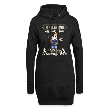Je suis un forgeron et une maman rien ne me fait peur - Sweat-shirt à capuche long Femme - noir - Devant