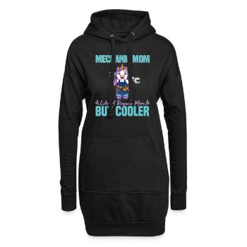 Mechanic Mom Like A Regualr Mom But Cooler - Hoodie-Kleid - Schwarz - Vorne