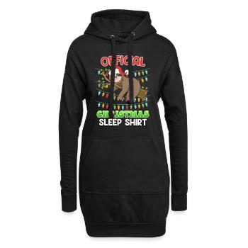 Chemise de Noël officielle Sloth - Sweat-shirt à capuche long Femme - noir - Devant