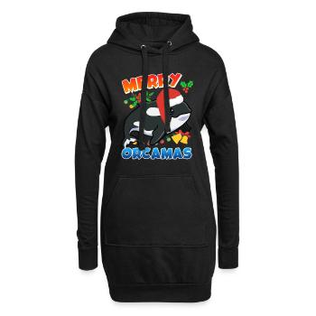 Merry Orcamas Orca Wal - Hoodie-Kleid - Schwarz - Vorne