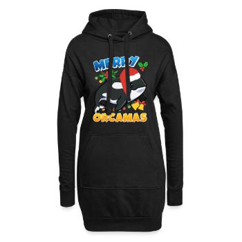 Merry Orcamas Orca Wal - Hoodie-Kleid - Schwarz - Vorne