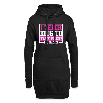 Ich lehre Kinder zu widersprechen ich bin Lehrer - Hoodie-Kleid - Schwarz - Vorne