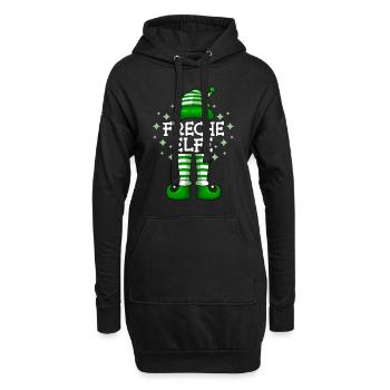 Freche Elfe Weihnachten Nikolaus Elf - Hoodie-Kleid - Schwarz - Vorne