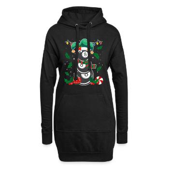 8-Ball Billard Spieler Billiard - Hoodie-Kleid - Schwarz - Vorne
