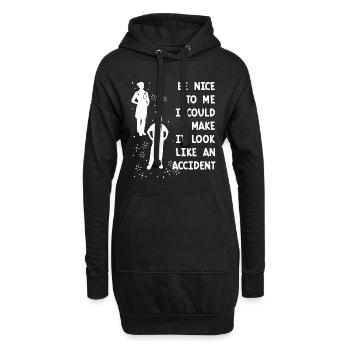 Be nice it could be accident nurse - Hoodie Dress - black - Front