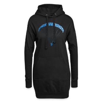 Herren Paraglider Paragleiter Gleitschirmfliegen - Hoodie-Kleid - Schwarz - Vorne