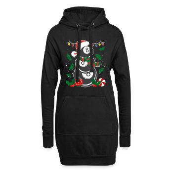 8-Ball Billard Spieler Billiard - Hoodie-Kleid - Schwarz - Vorne