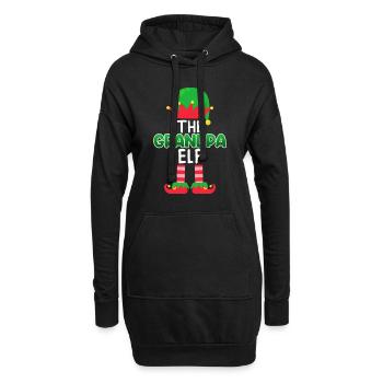 Opa Elfe Grandpa Elf - Hoodie Dress - black - Front