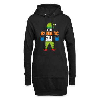 The Athletic Elf Weihnachten Leichtathletik - Hoodie-Kleid - Schwarz - Vorne