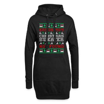 Ugly Christmas Shirt Error - Hoodie-Kleid - Schwarz - Vorne