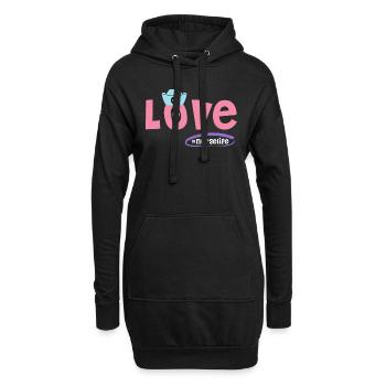 Nurselife Ich liebe meinen Job Krankenschwester - Hoodie-Kleid - Schwarz - Vorne
